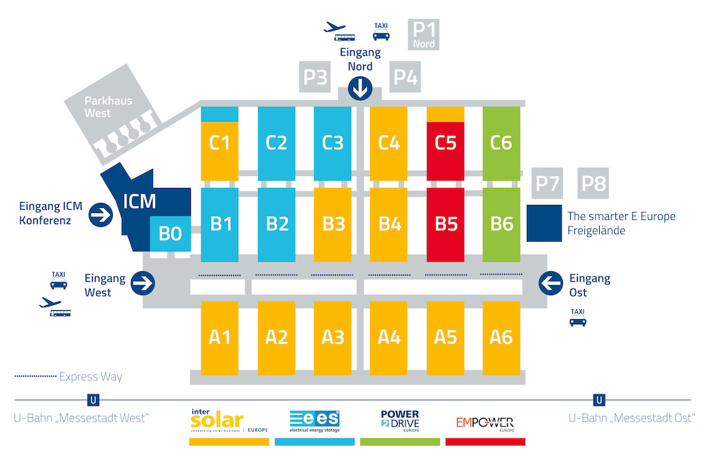 Geländeplan The smarter E Europe Intersolar Europe